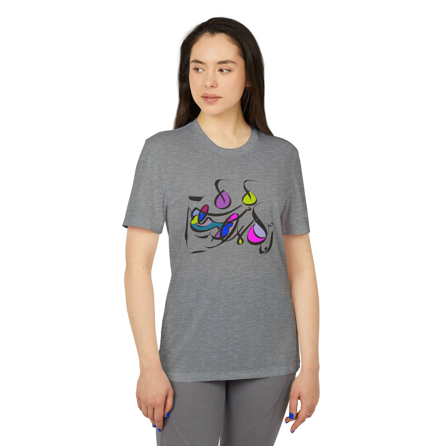 Adidas Unisex Sport T-Shirt with Artwork - Chic & Casual Sportswear modern calligraphy design