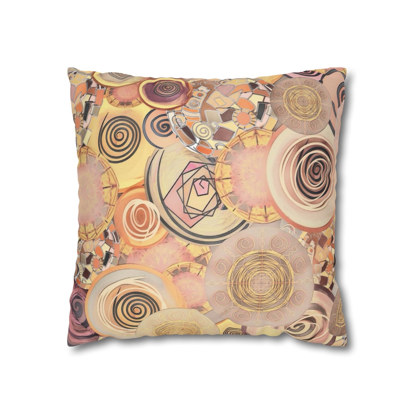 Modern art inspired beauty Faux Suede Square Pillow Cover