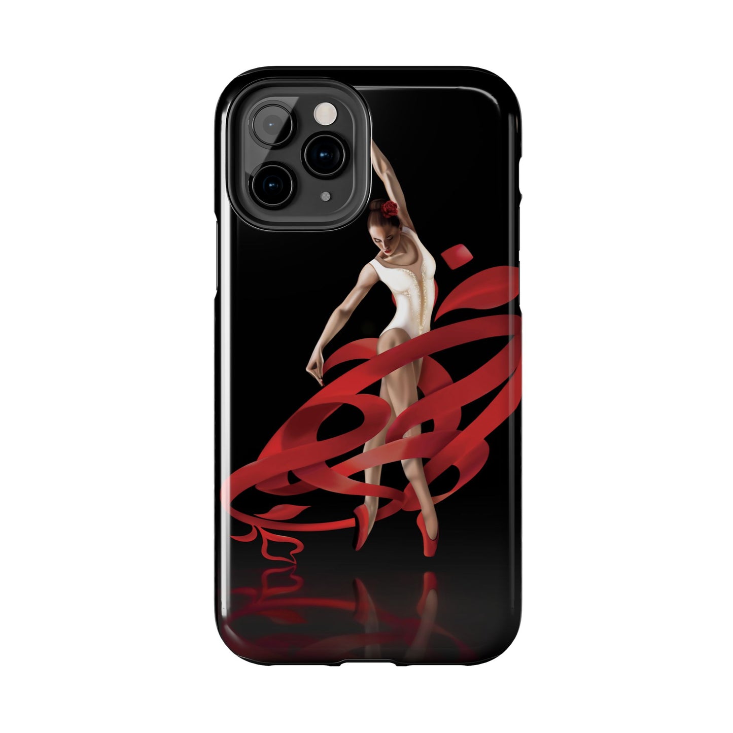 Phone Case Persian Calligraphy Rose Ribbon Ballerina