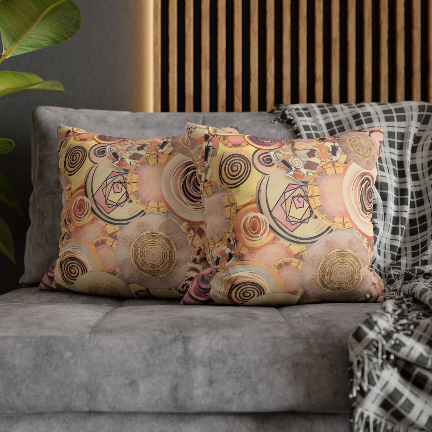 Modern art inspired beauty Faux Suede Square Pillow Cover