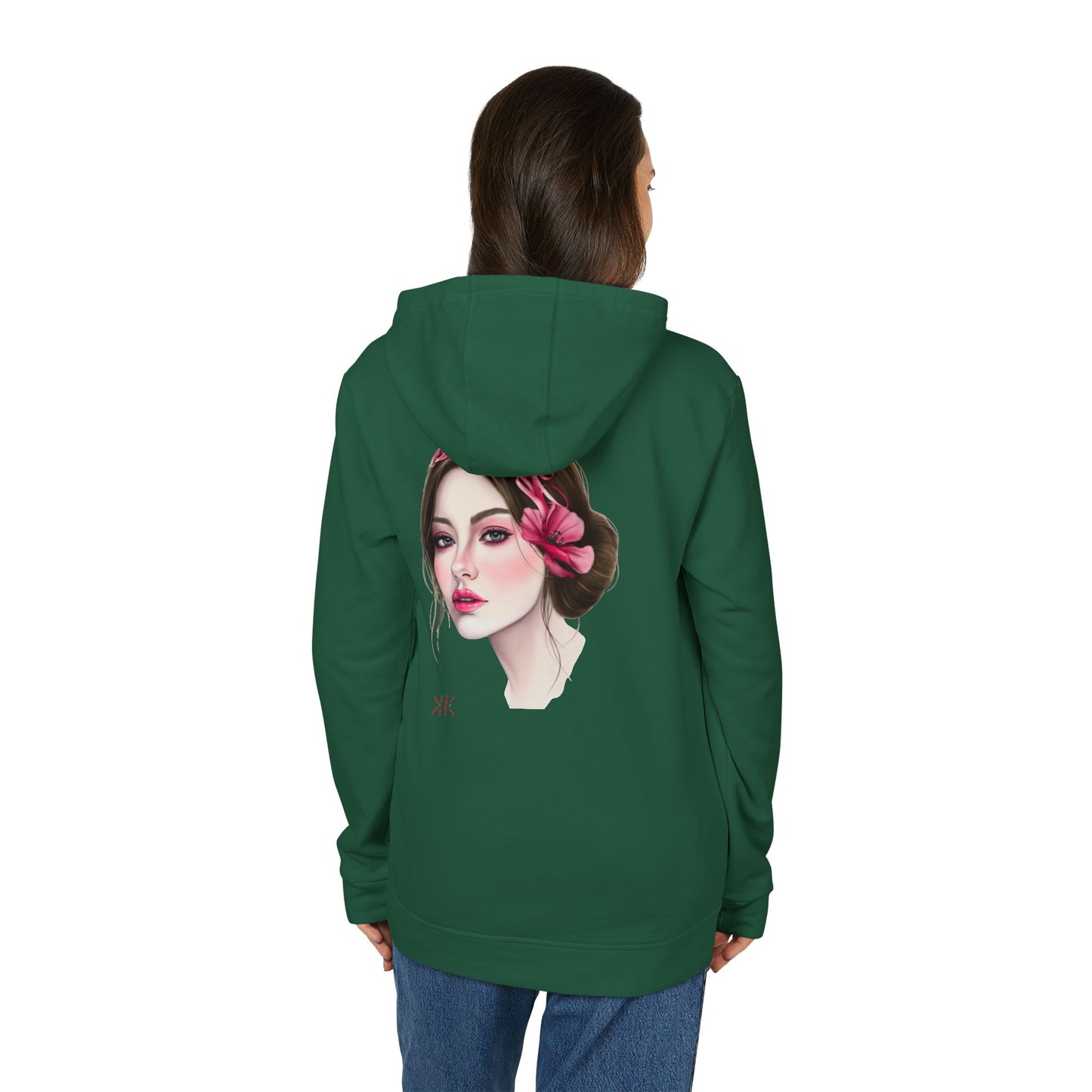Kalli K X Adidas Unisex Fleece Hoodie- calligraphy headband