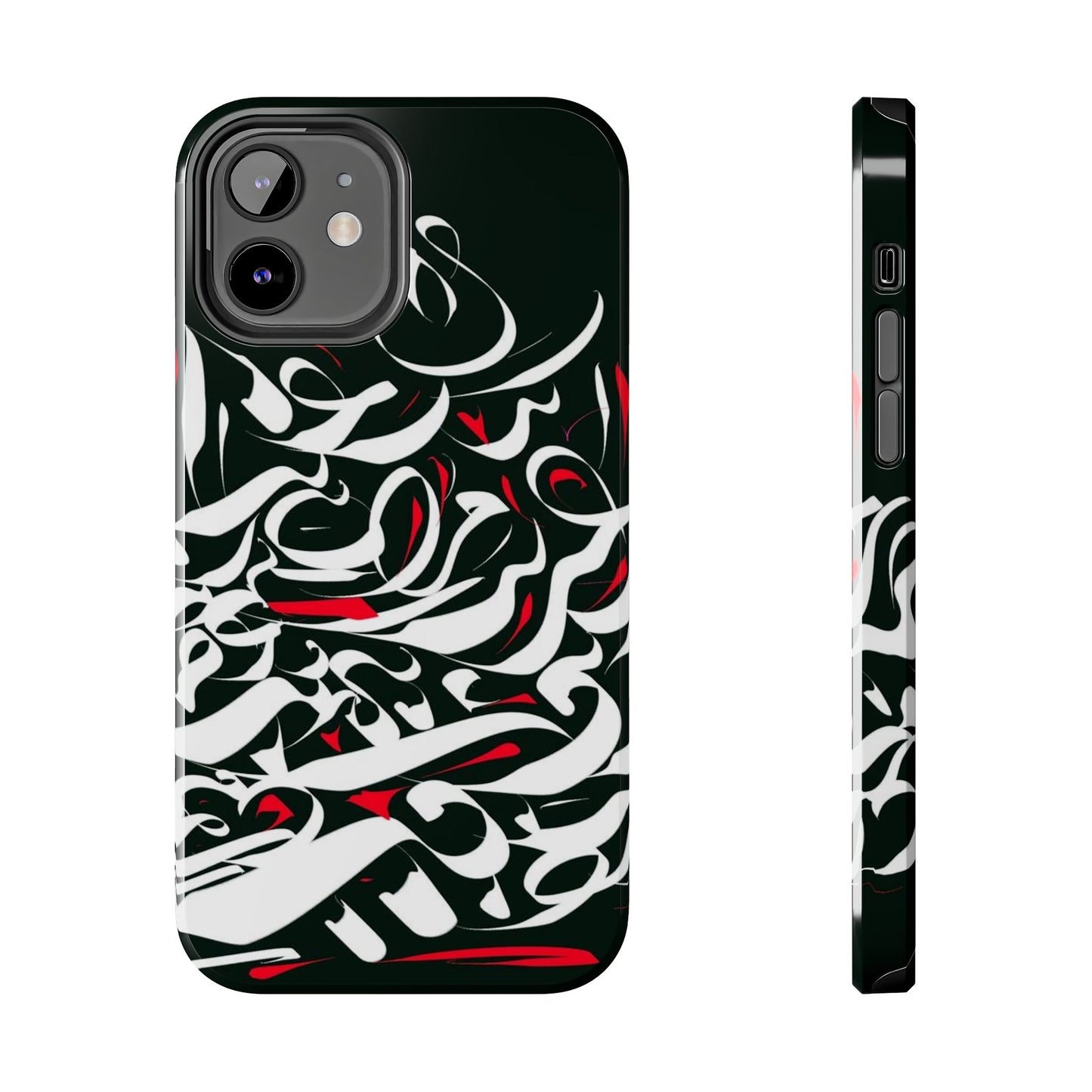 Phone Case Calligraphy Red Black White Tough Phone Case