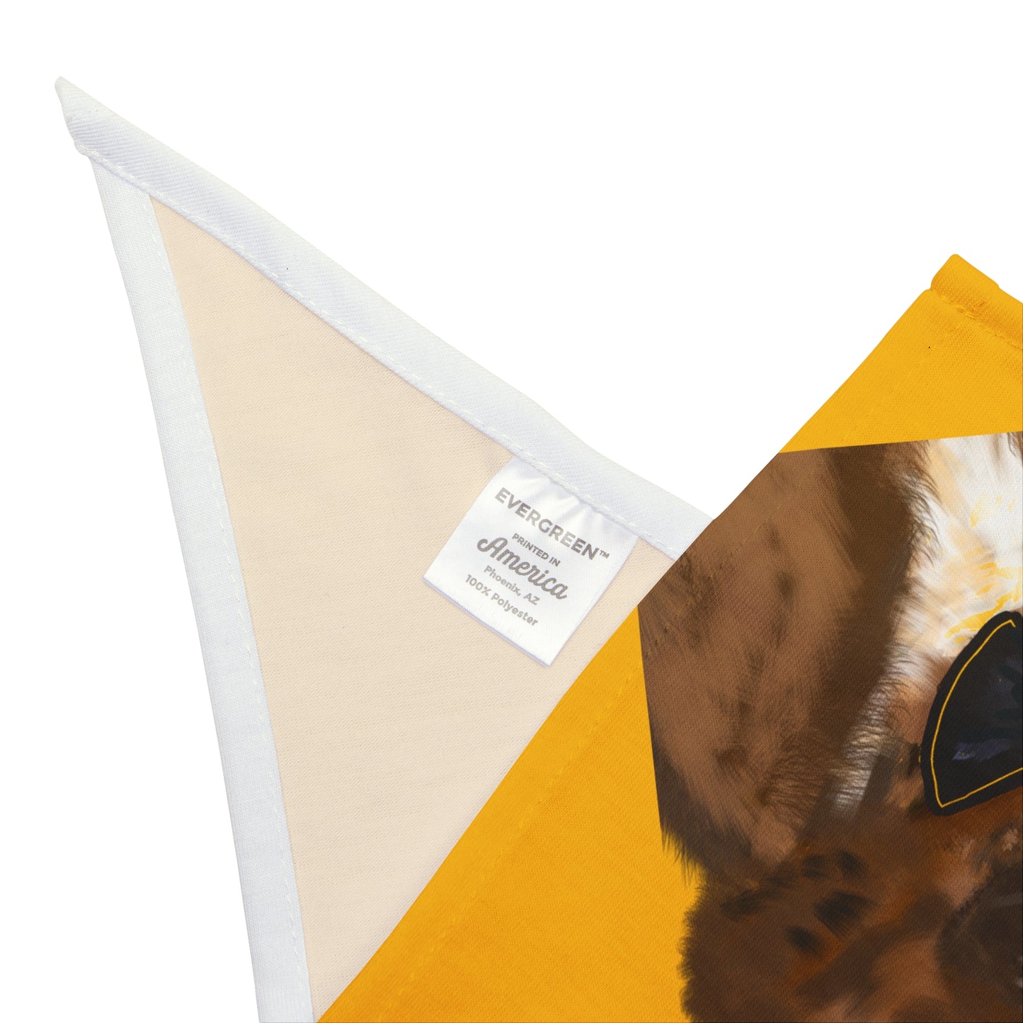 Custom Pet Bandana with Dog Portrait - Yellow Bowtie Design