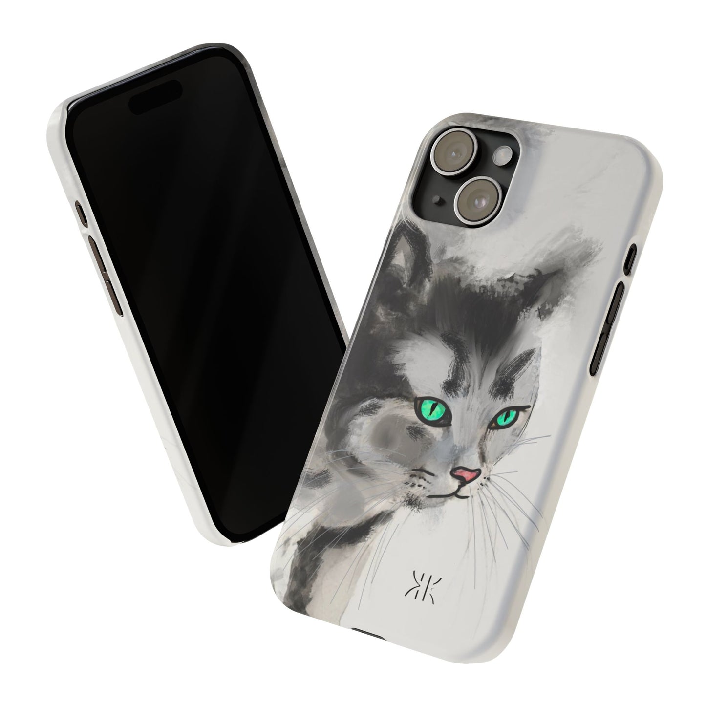 Modern Art Ink water painting Slim Phone Case
