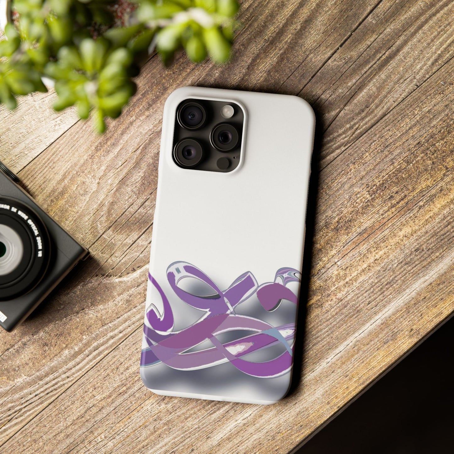 ' Modern Art Slim Phone Case -Calligraphy