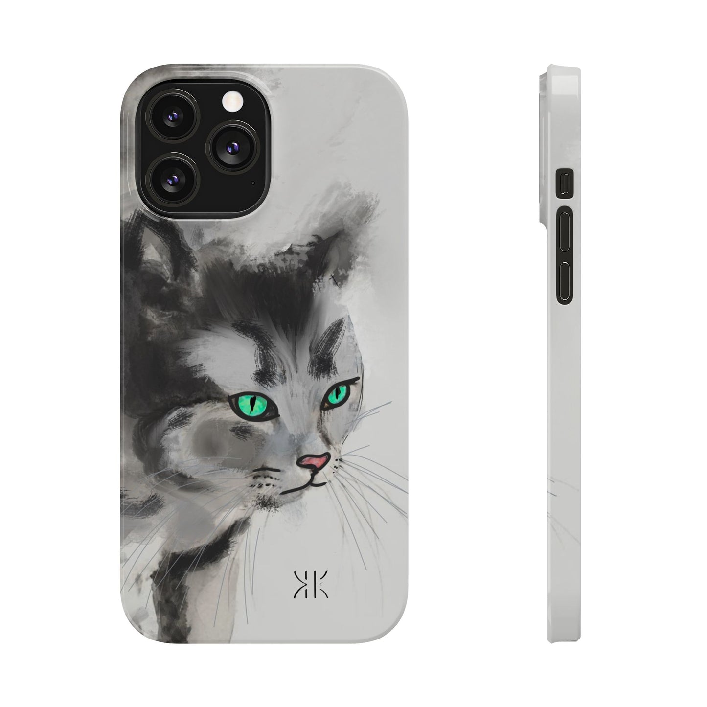 Modern Art Ink water painting Slim Phone Case