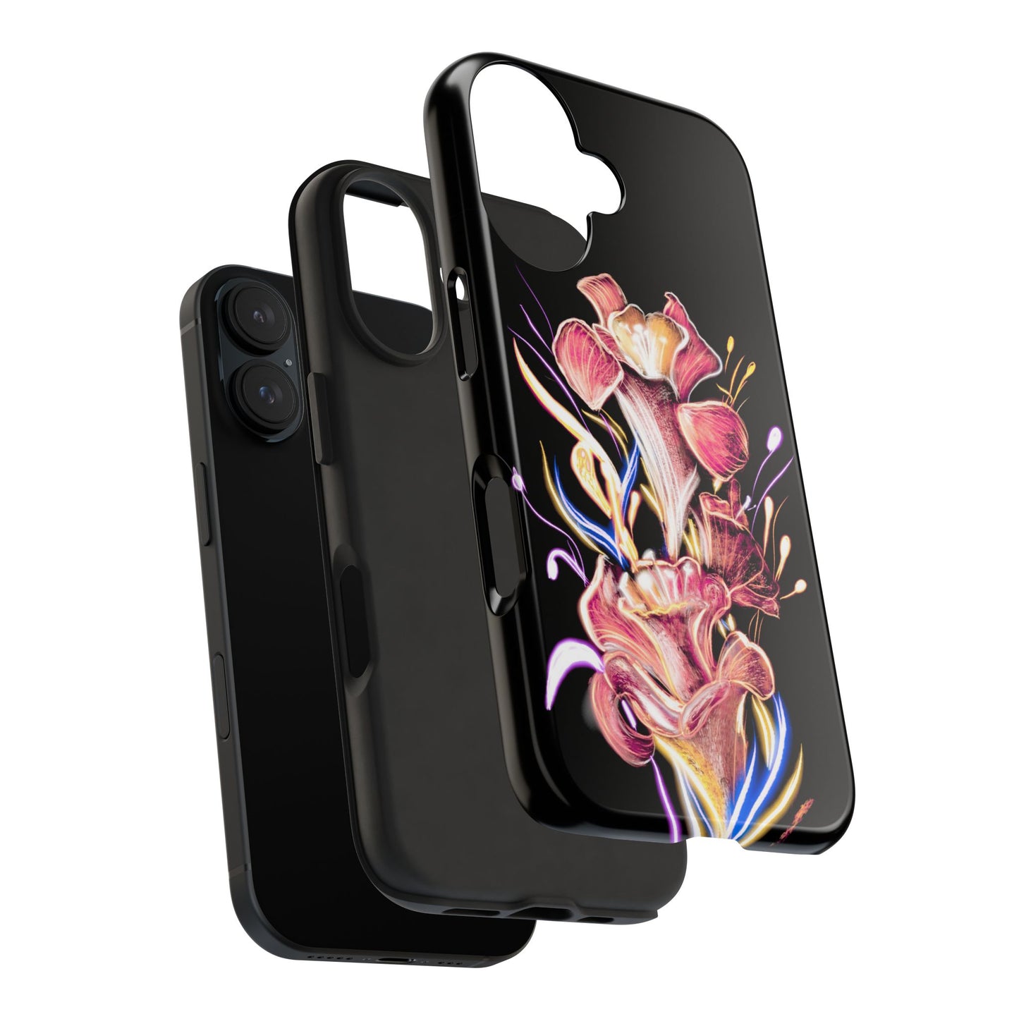Colorful Calligraphy Flower Chic Stylish Design