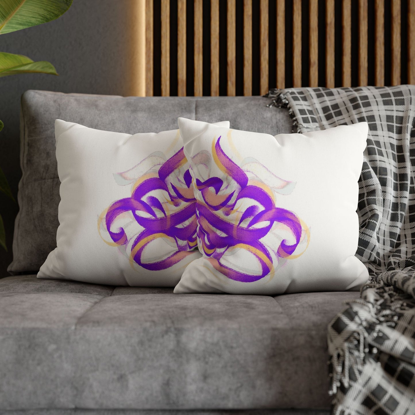 Square Pillowcase - Persian Calligraphy, Modern Handwriting Design