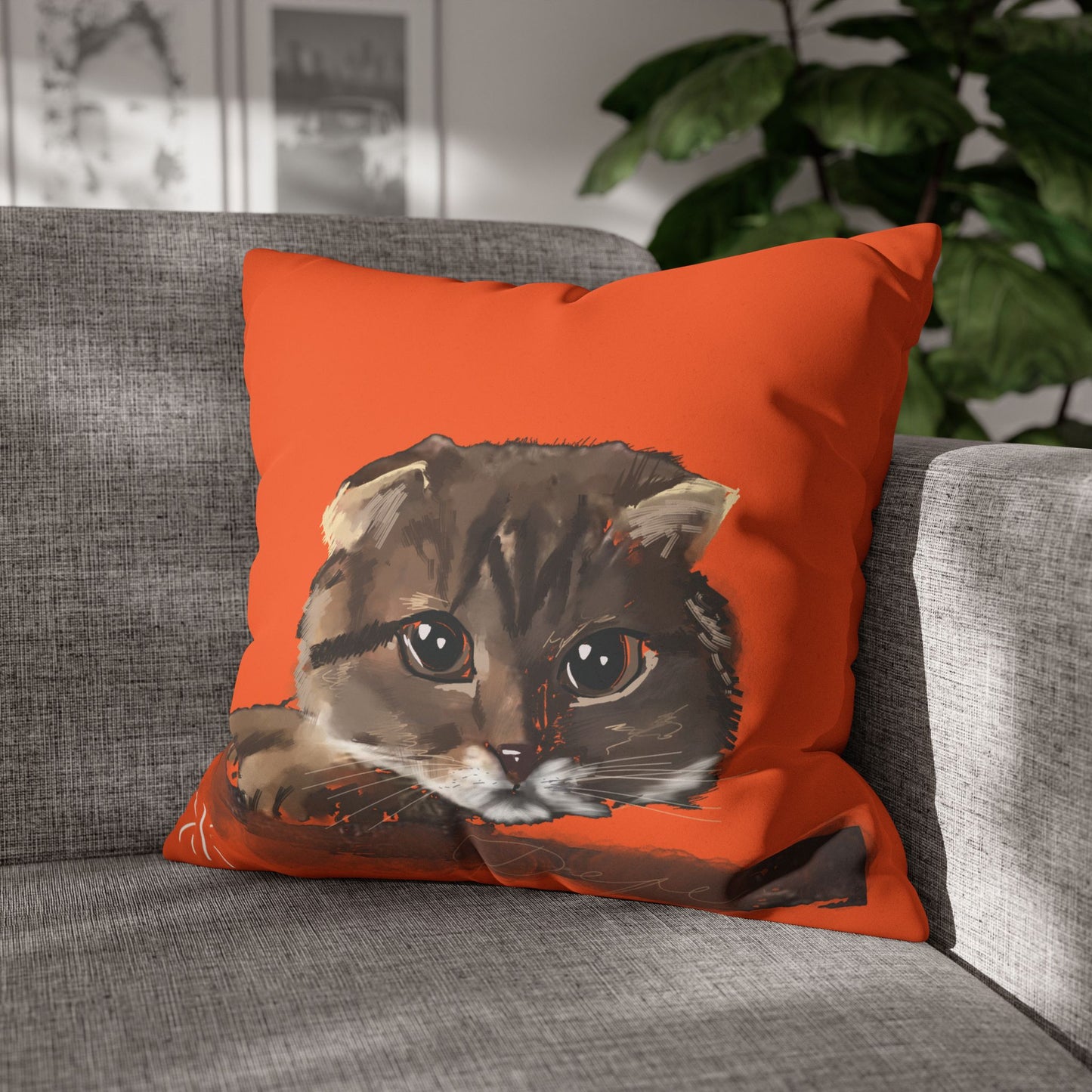 Pepe Pillowcase - Modern Art Portrait Watercolour Design
