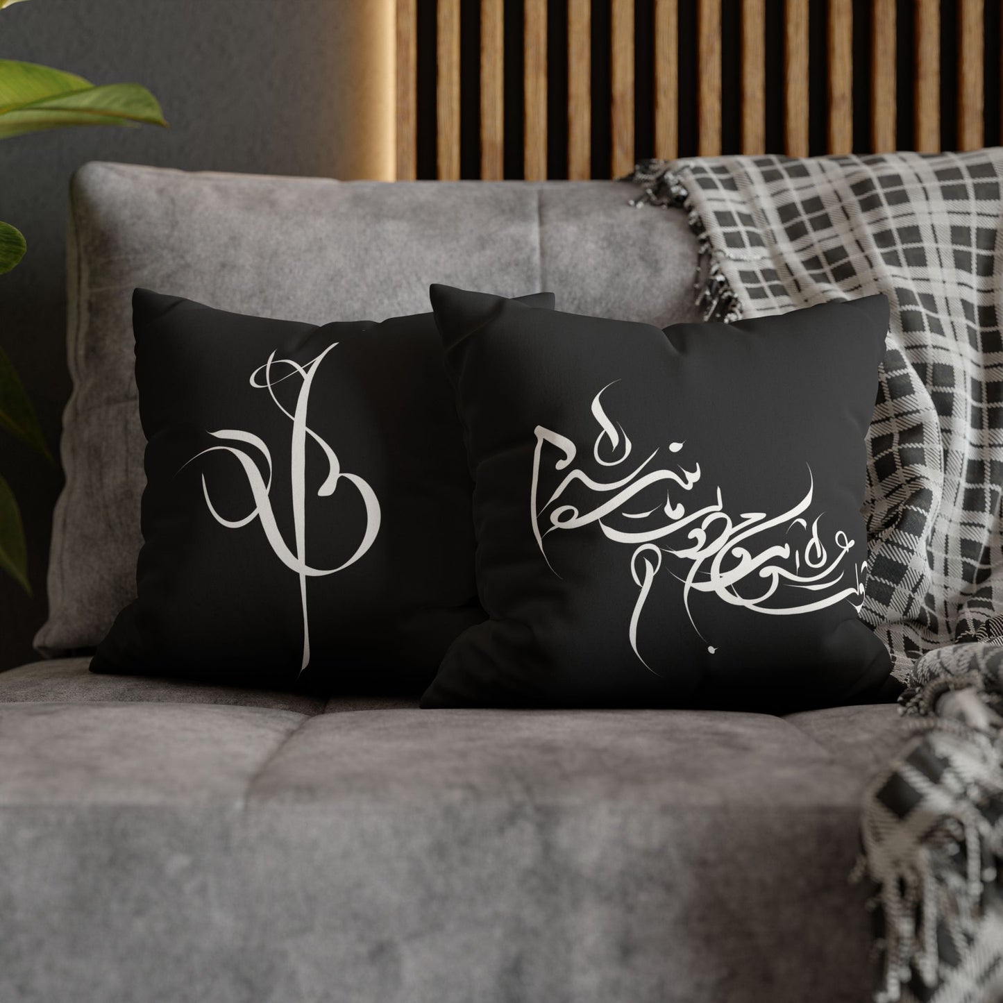 Modern Calligraphy Faux Suede Pillowcase - Home Design