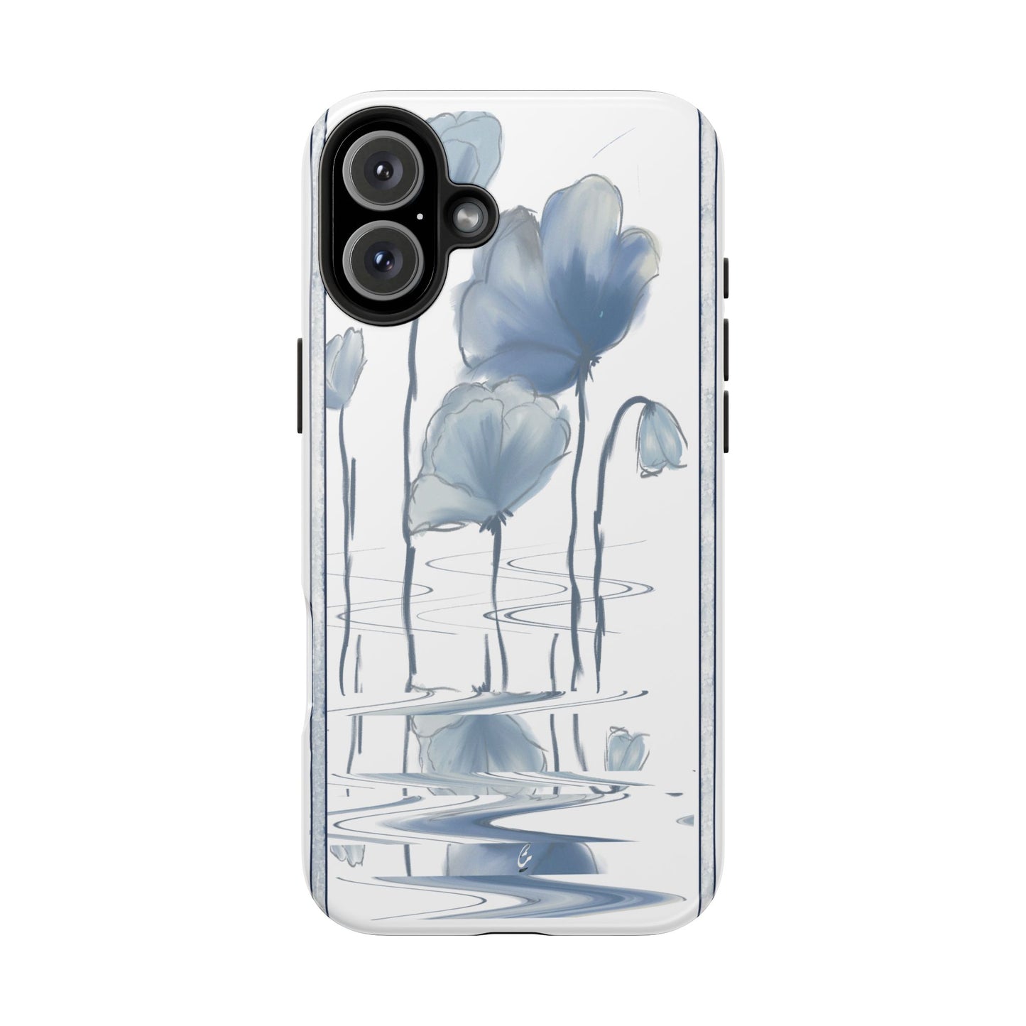 Floral Tough Phone Case - Watercolour Blue Flora Collection