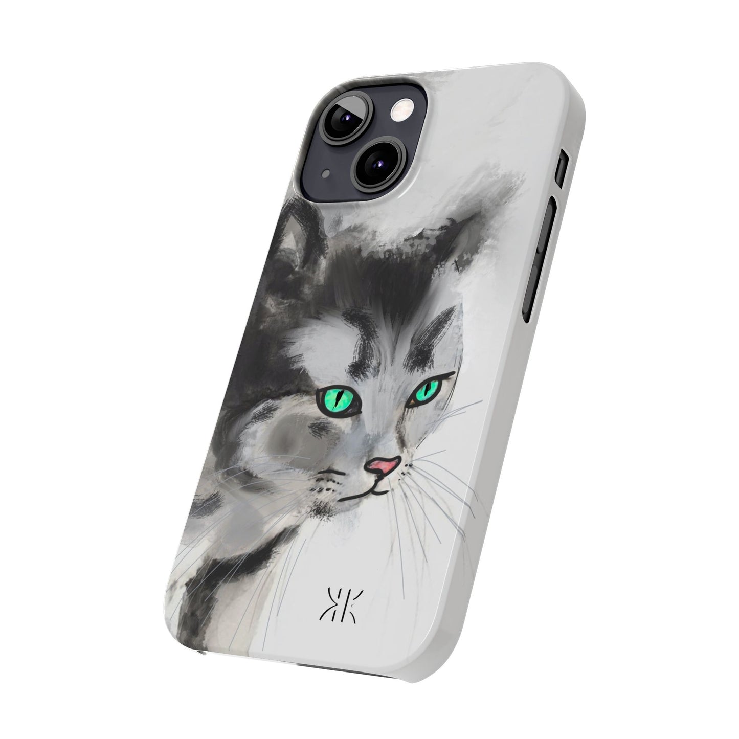 Modern Art Ink water painting Slim Phone Case