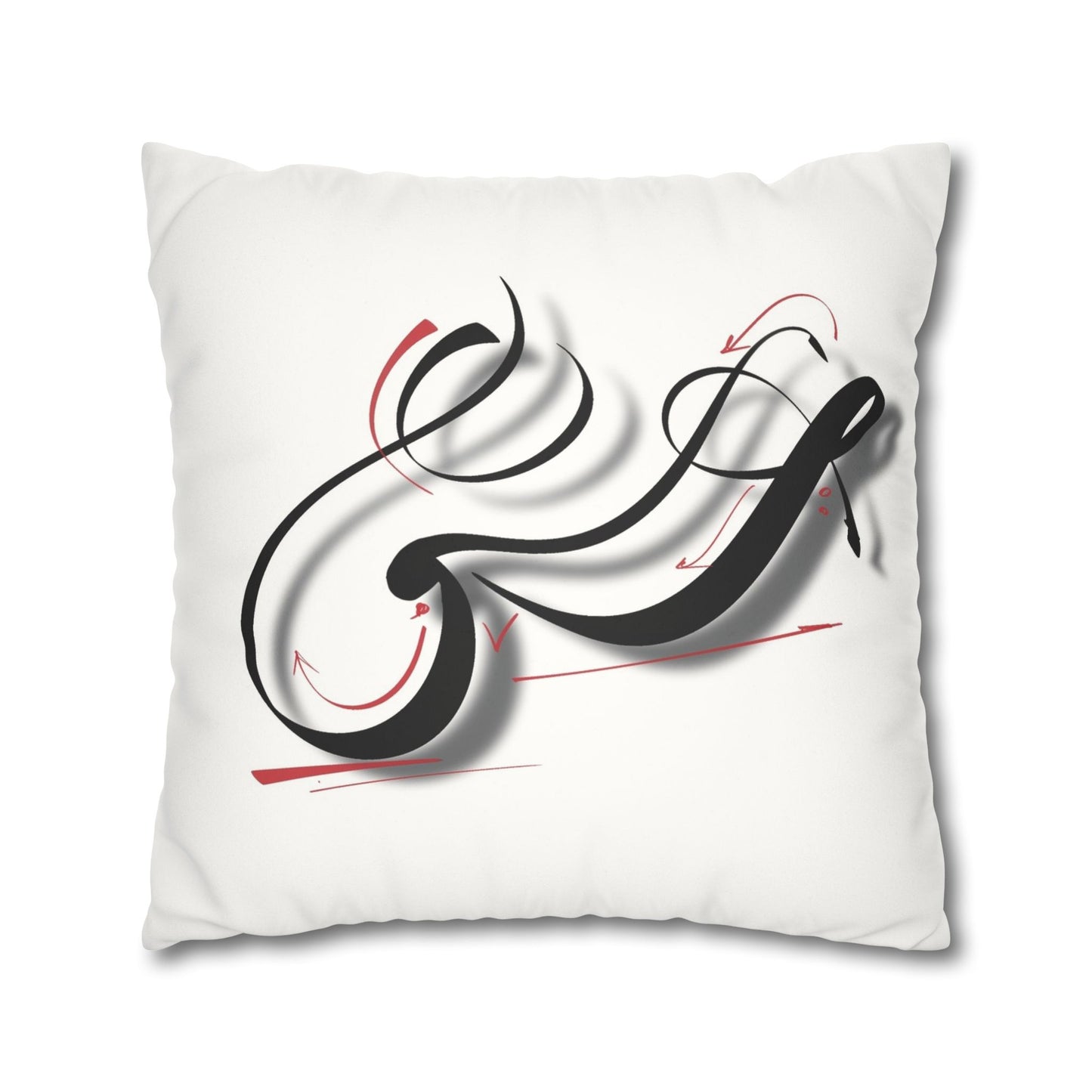 Square Pillowcase - Persian Calligraphy, Modern Handwriting Design