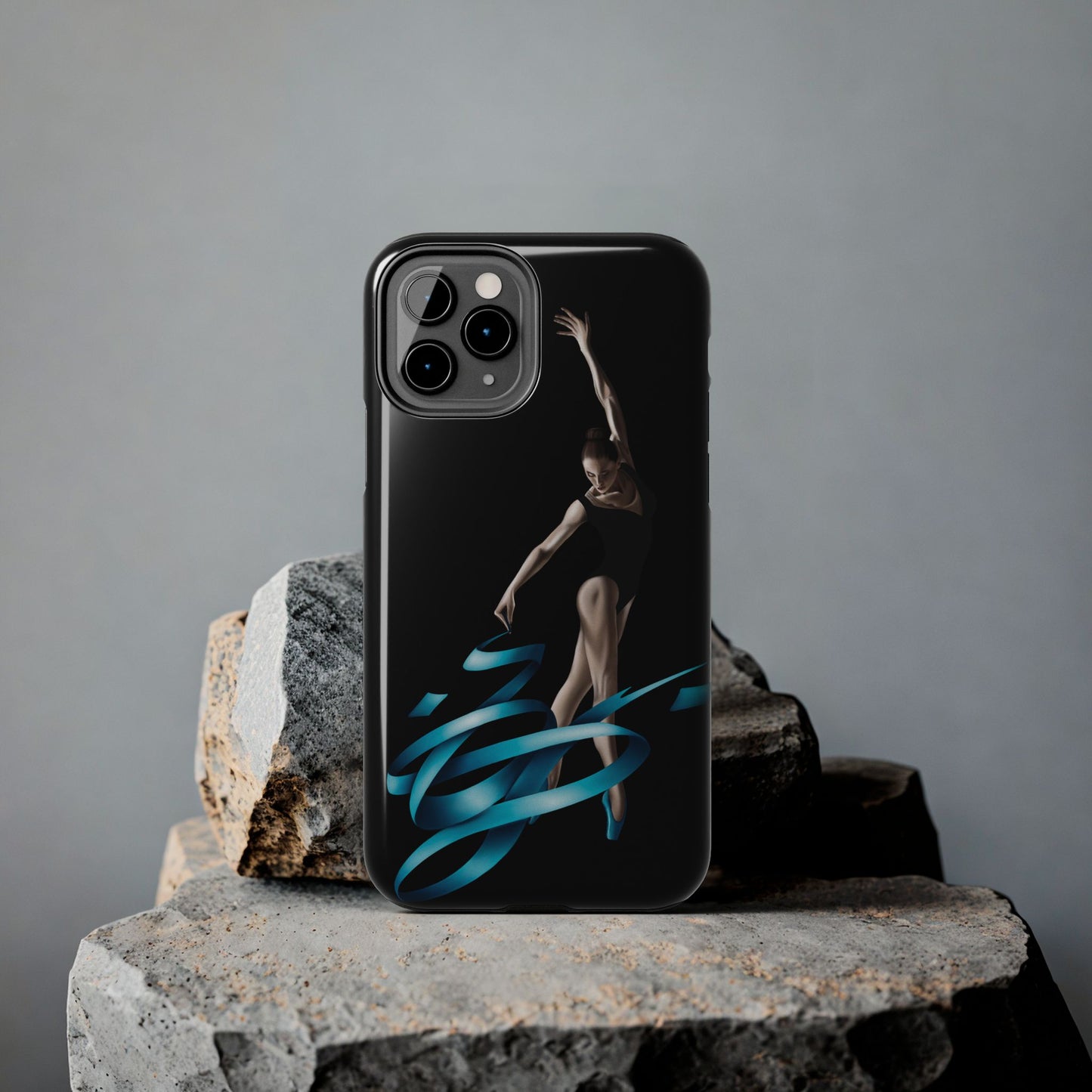 Phone Case - Ballerina with Blue Ribbon Persian Calligraphy Design