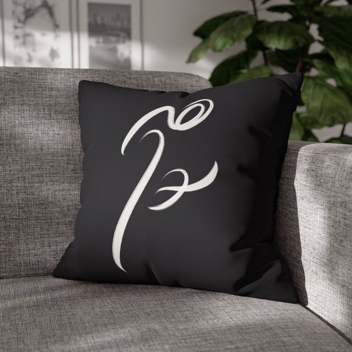 Square Pillowcase - Persian Calligraphy Modern Handwriting Design