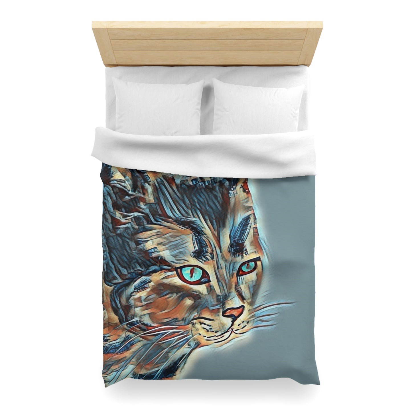 Serenity Microfiber Duvet Cover – Elegant Water ink painting for Cozy Bedrooms.