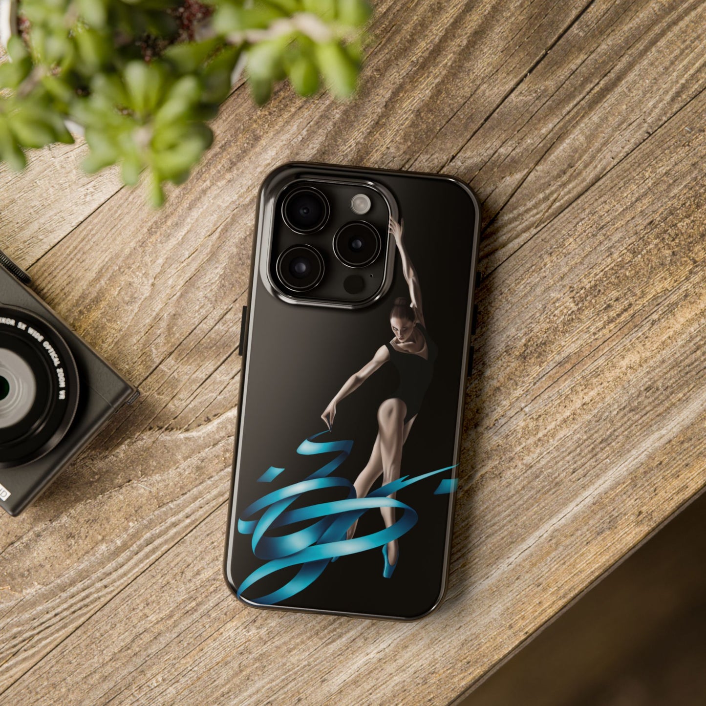 Phone Case - Ballerina with Blue Ribbon Persian Calligraphy Design