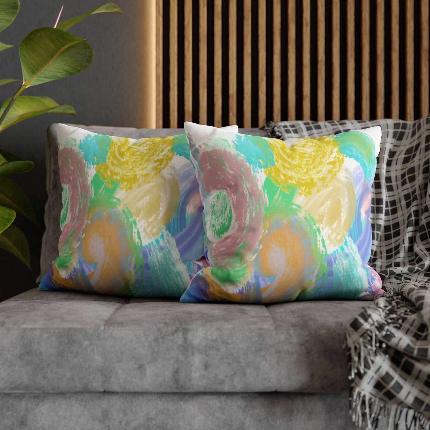 Copy of Square Pillowcase - Modern Art Portrait Watercolour Design