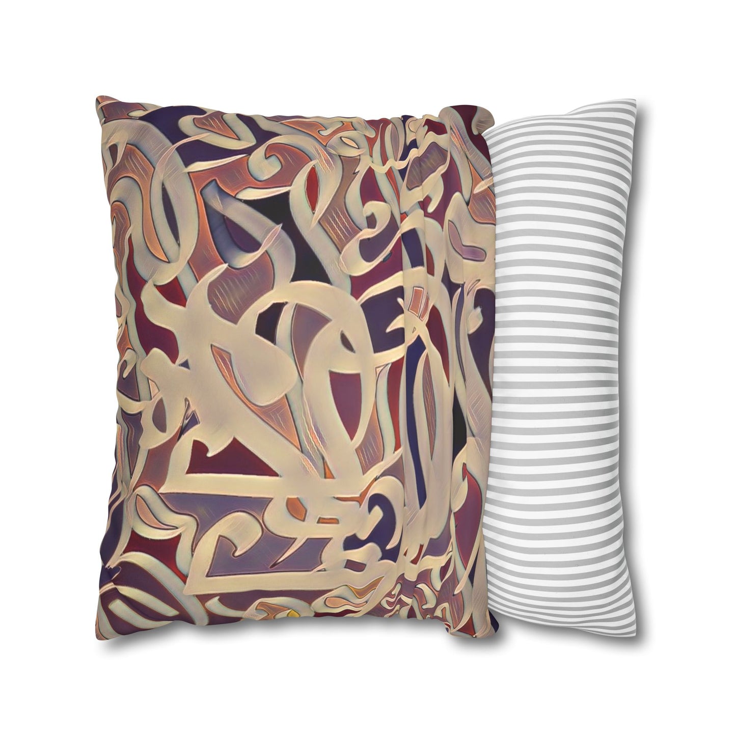 Persian Calligraphy beauty Faux Suede Square Pillow Cover