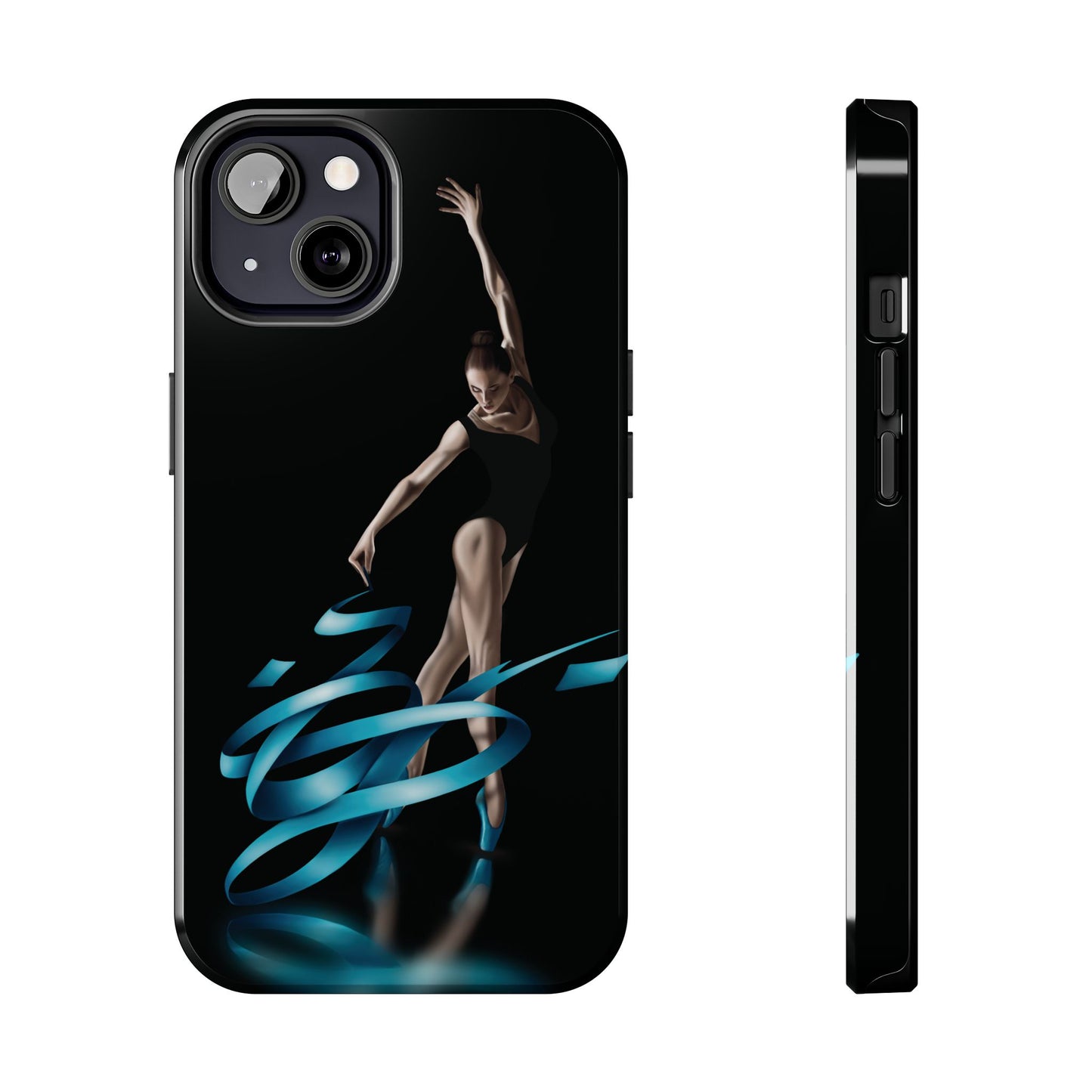 Phone Case Ballerina with Blue Ribbon Persian Calligraphy Design