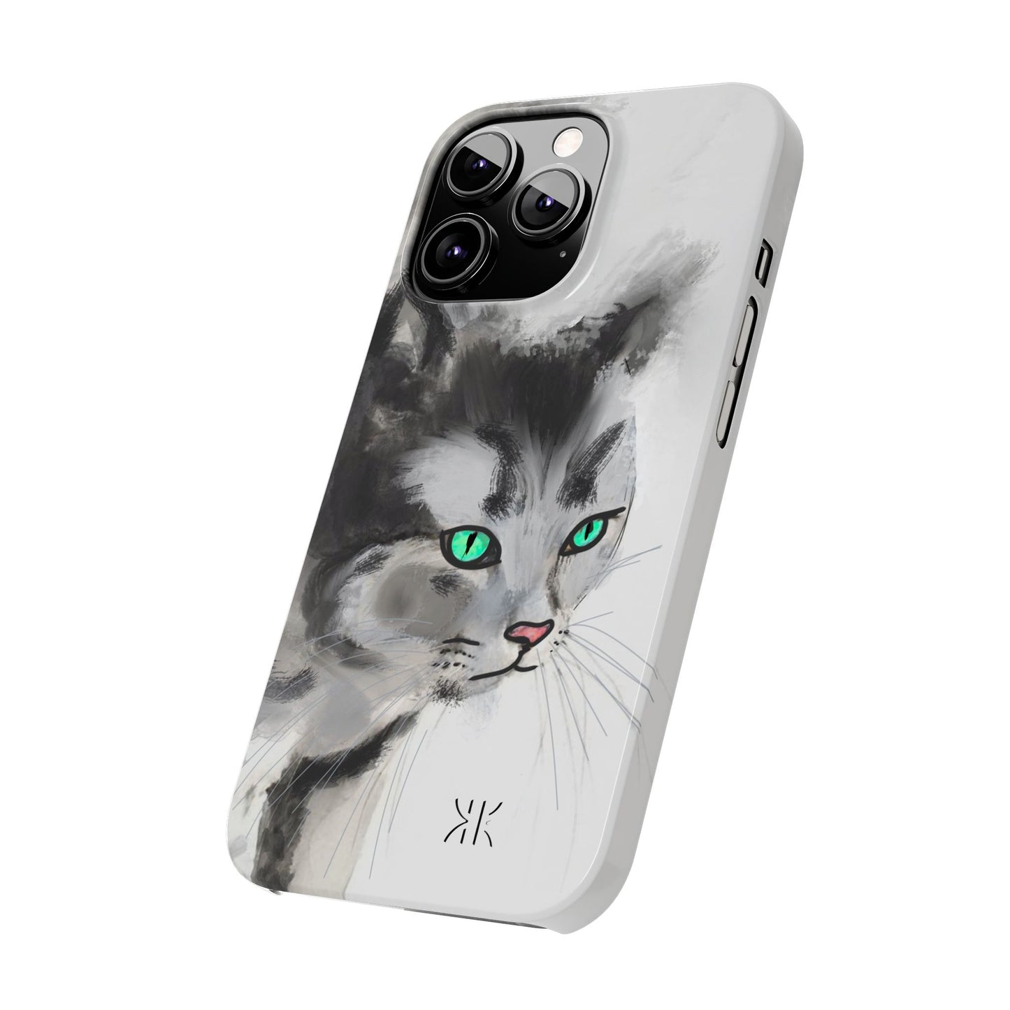 Modern Art Ink water painting Slim Phone Case