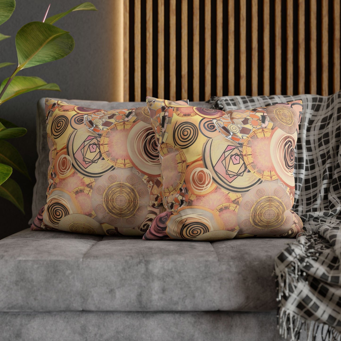 Modern art inspired beauty Faux Suede Square Pillow Cover