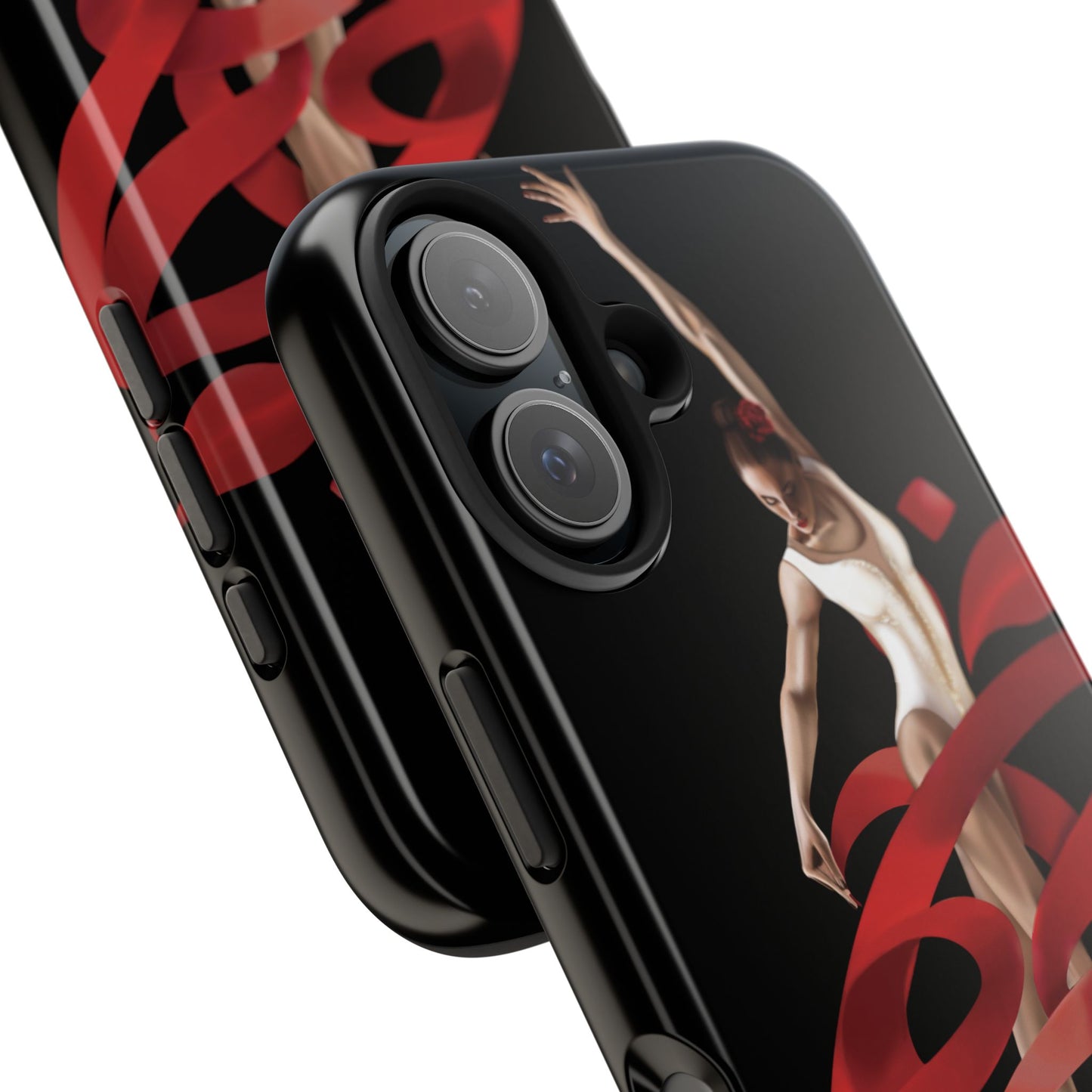 Phone Case Persian Calligraphy Rose Ribbon Ballerina