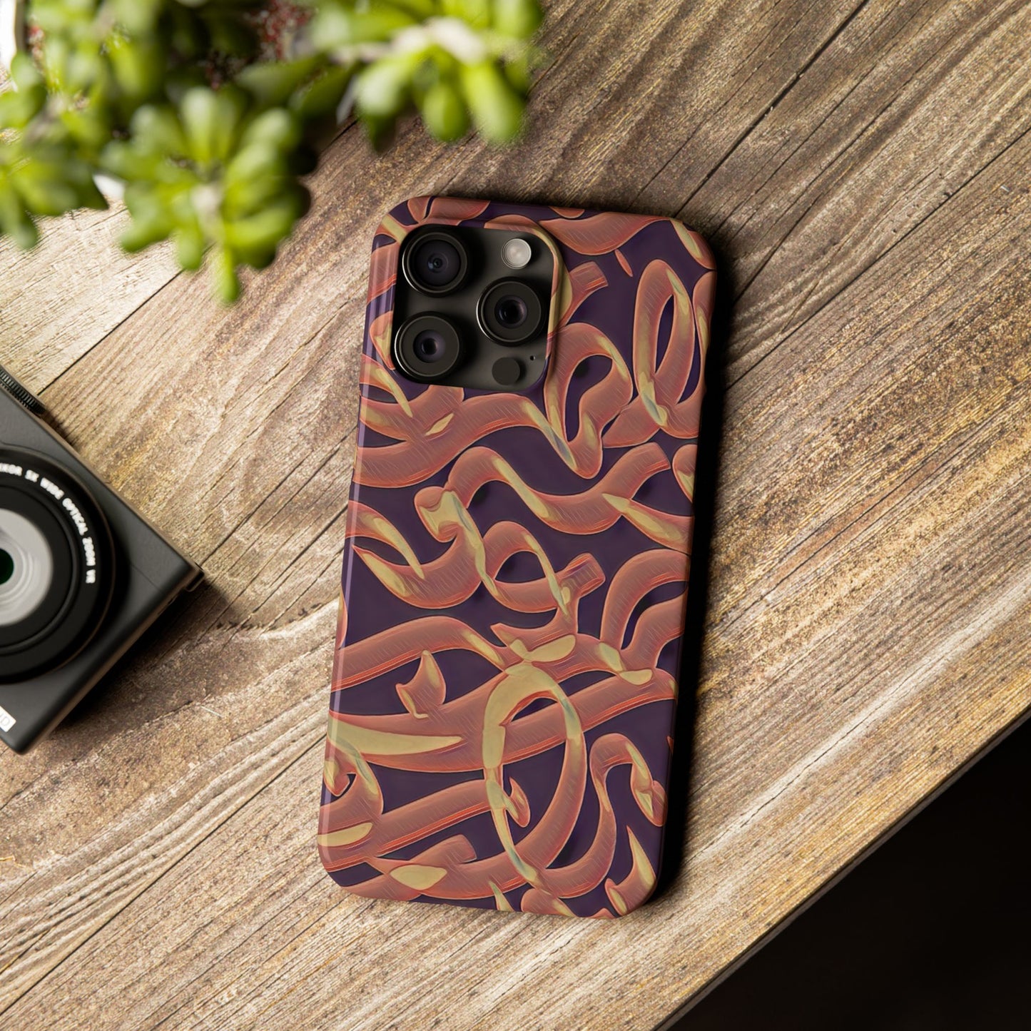 ' Modern Art Slim Phone Case -LOVE I-