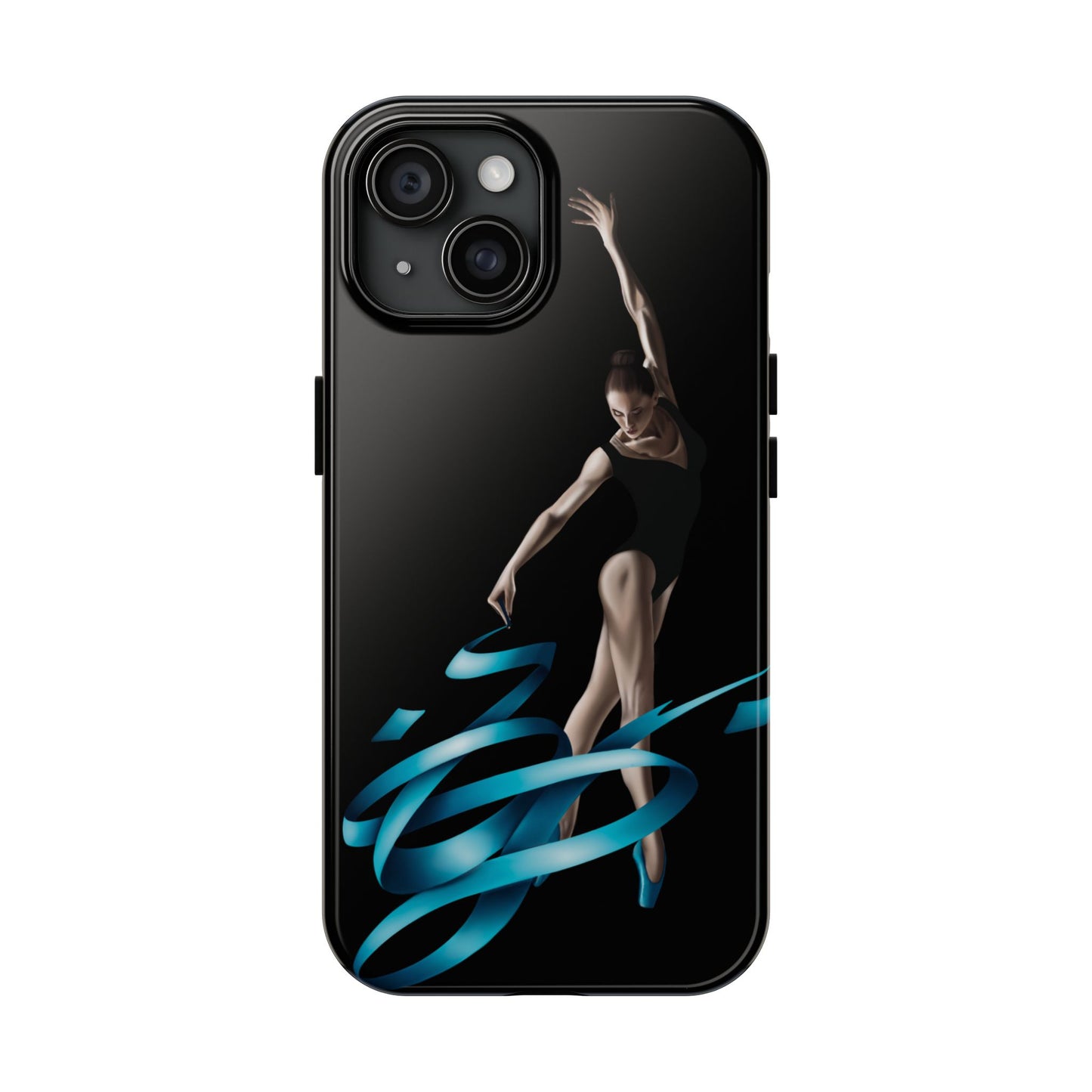 Phone Case - Ballerina with Blue Ribbon Persian Calligraphy Design