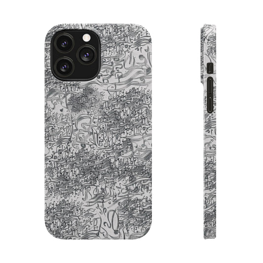 .ه,- ' Modern Art  Slim Phone Case -LOVE I- I -.
