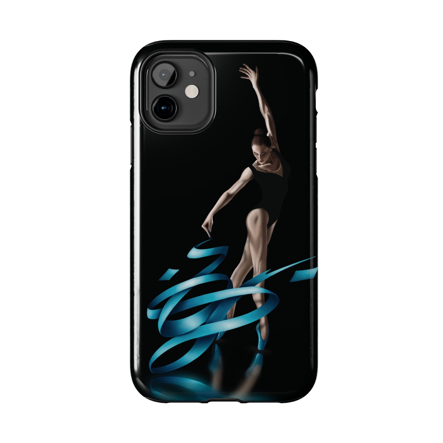 Phone Case Ballerina with Blue Ribbon Persian Calligraphy Design