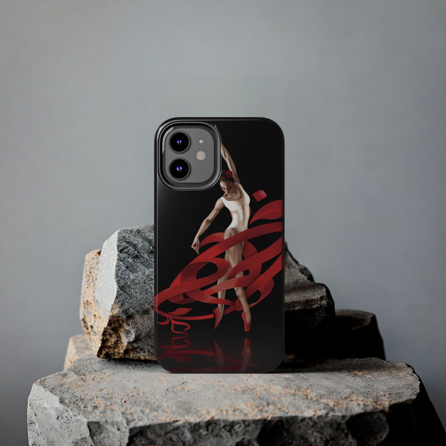 Phone Case Persian Calligraphy Rose Ribbon Ballerina