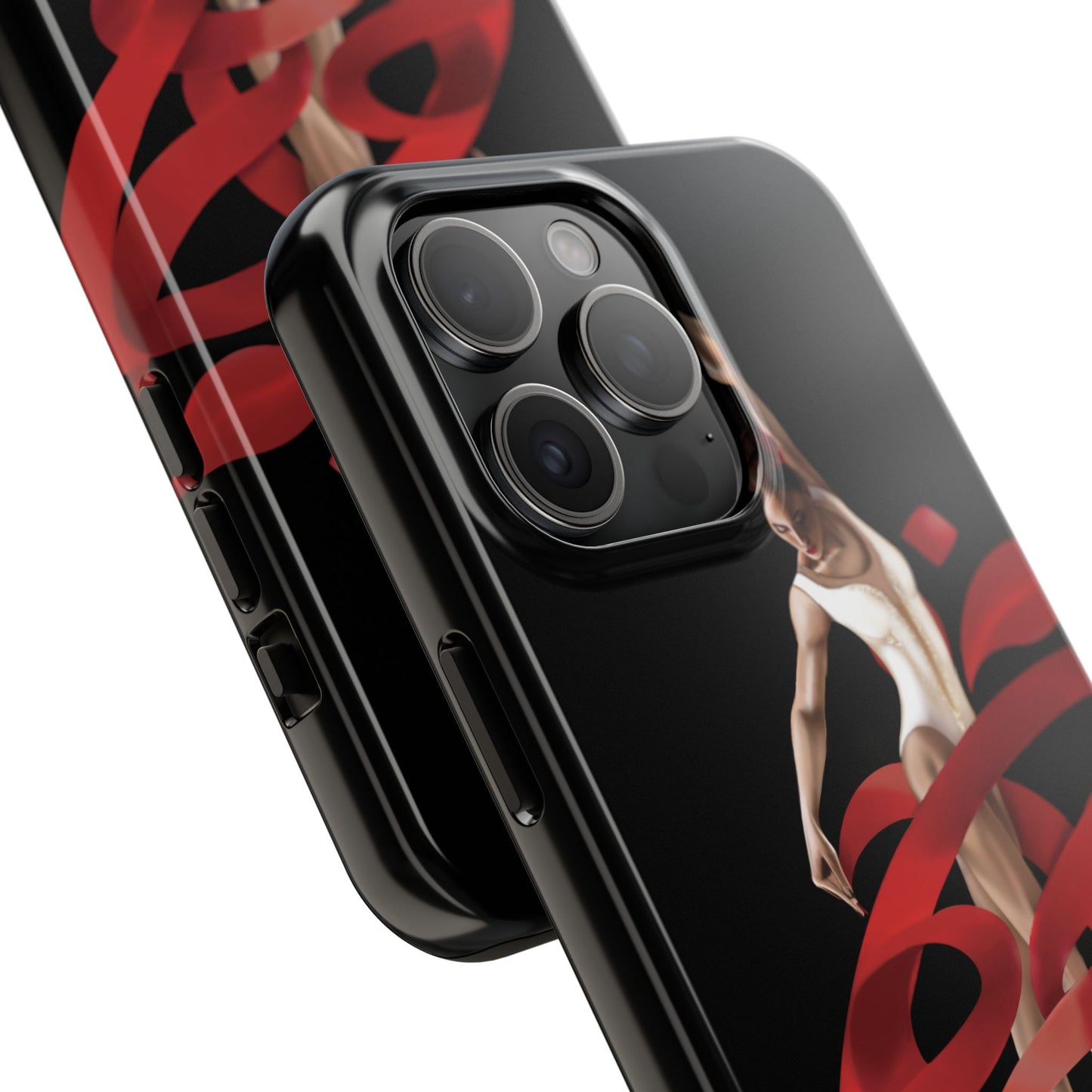 Phone Case Persian Calligraphy Rose Ribbon Ballerina