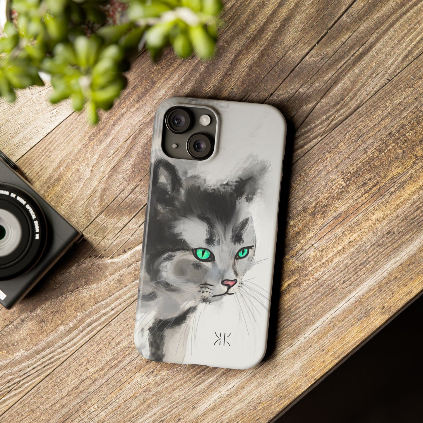 Modern Art Ink water painting Slim Phone Case