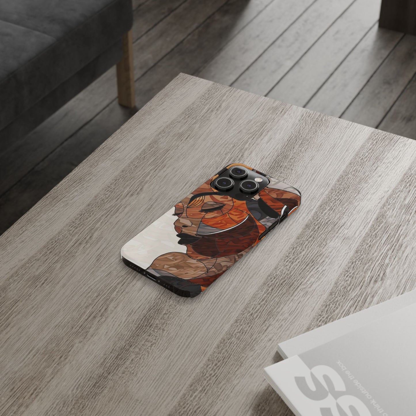 ' Modern Art Slim Phone Case -LOVE