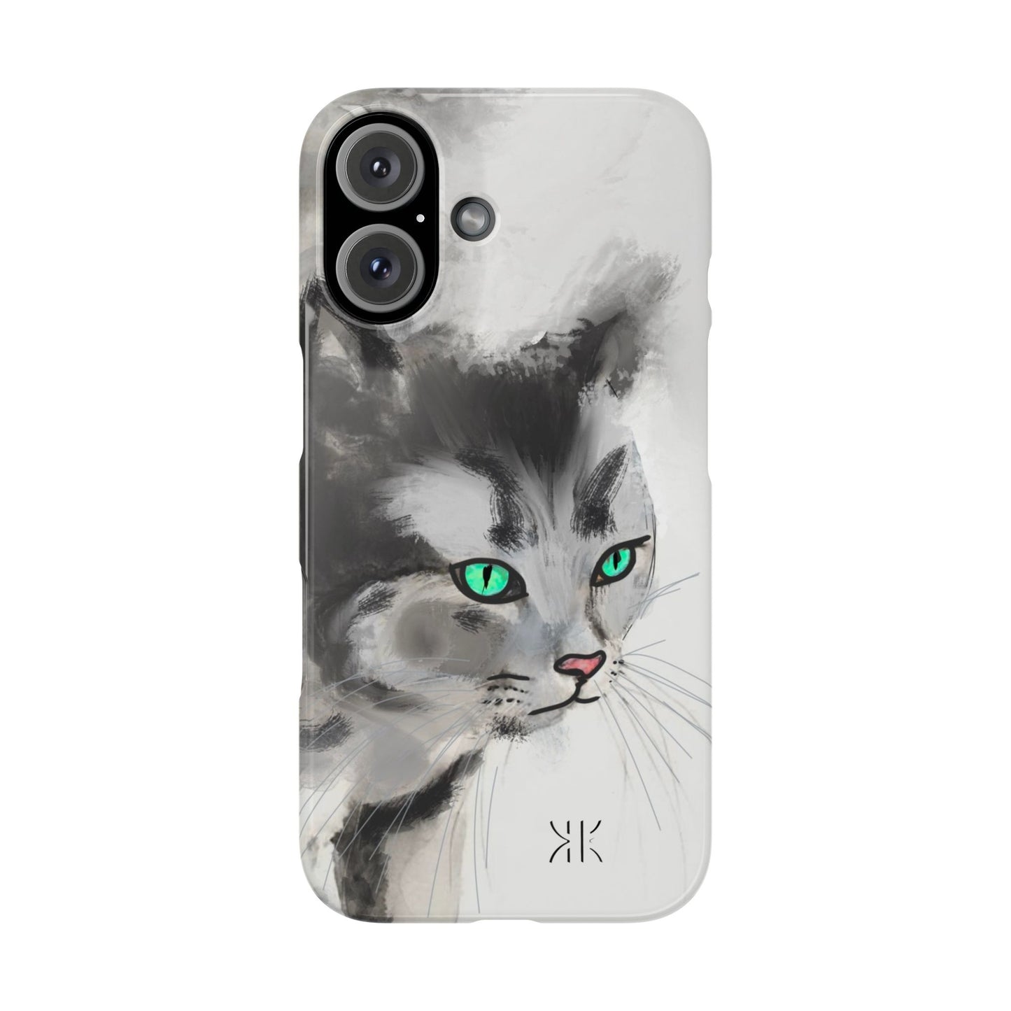 Modern Art Ink water painting Slim Phone Case