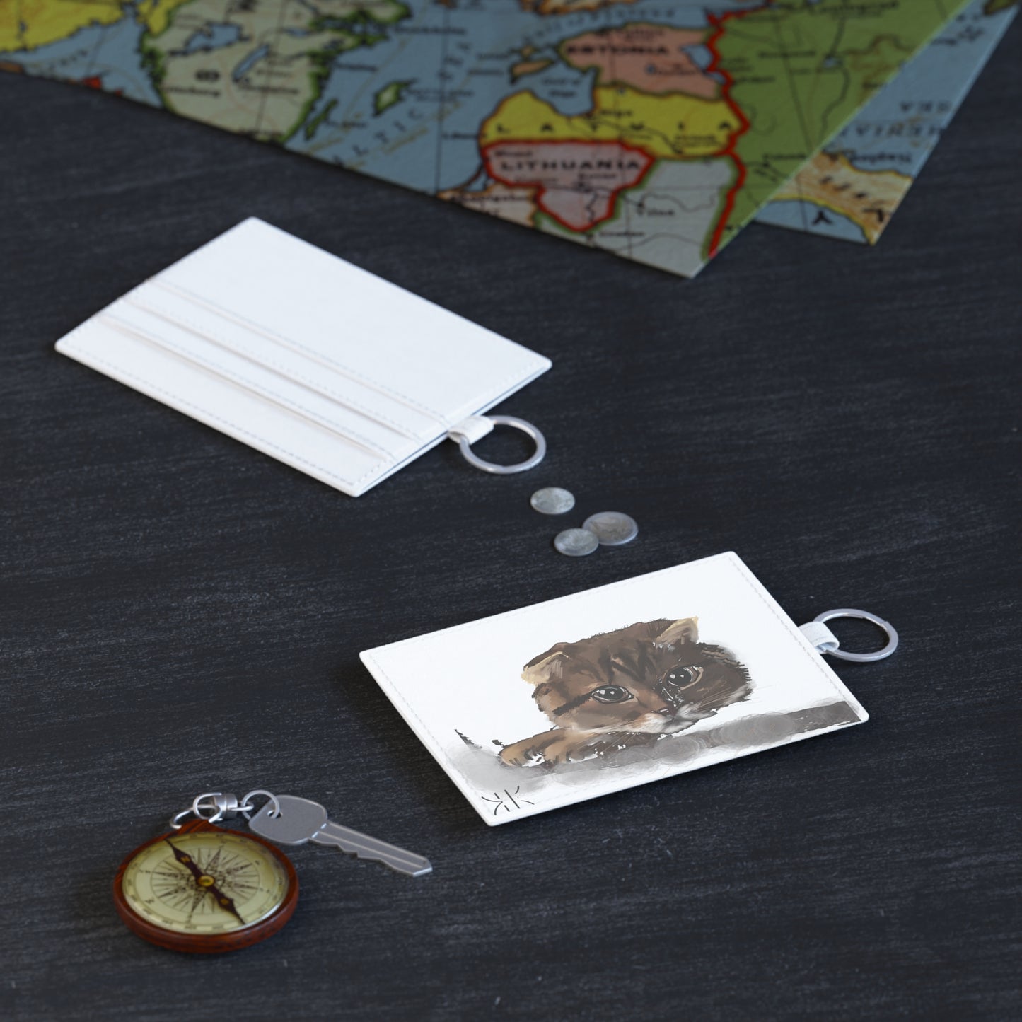 Pepe Saffiano Leather Card Holder