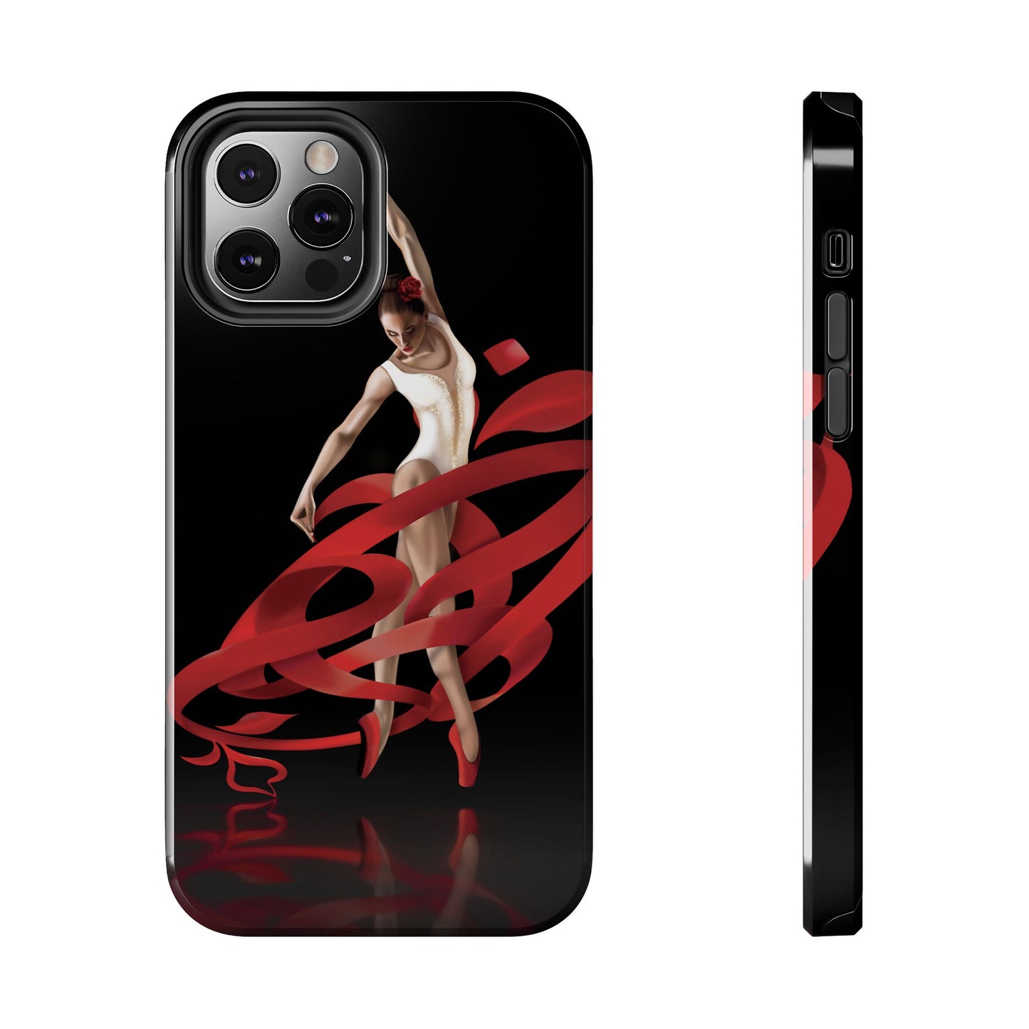 Phone Case Persian Calligraphy Rose Ribbon Ballerina