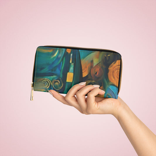 Modern Art  Zipper Wallet
