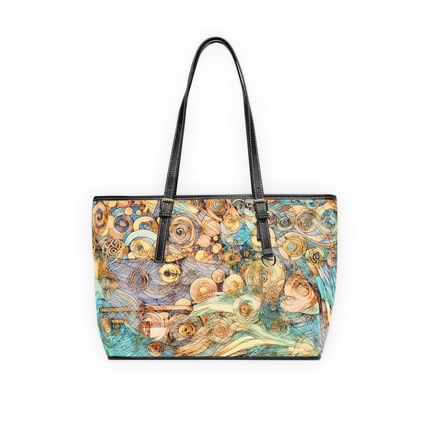 Copy of Elegant PU Leather Shoulder Bag with Artistic Calligraphy Design