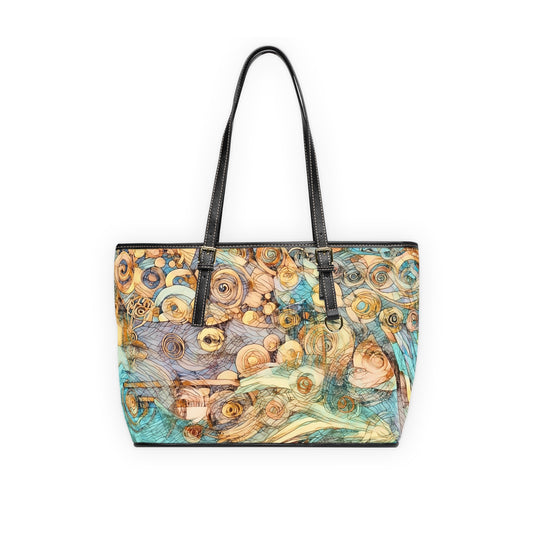 Copy of  Elegant PU Leather Shoulder Bag with Artistic Calligraphy Design