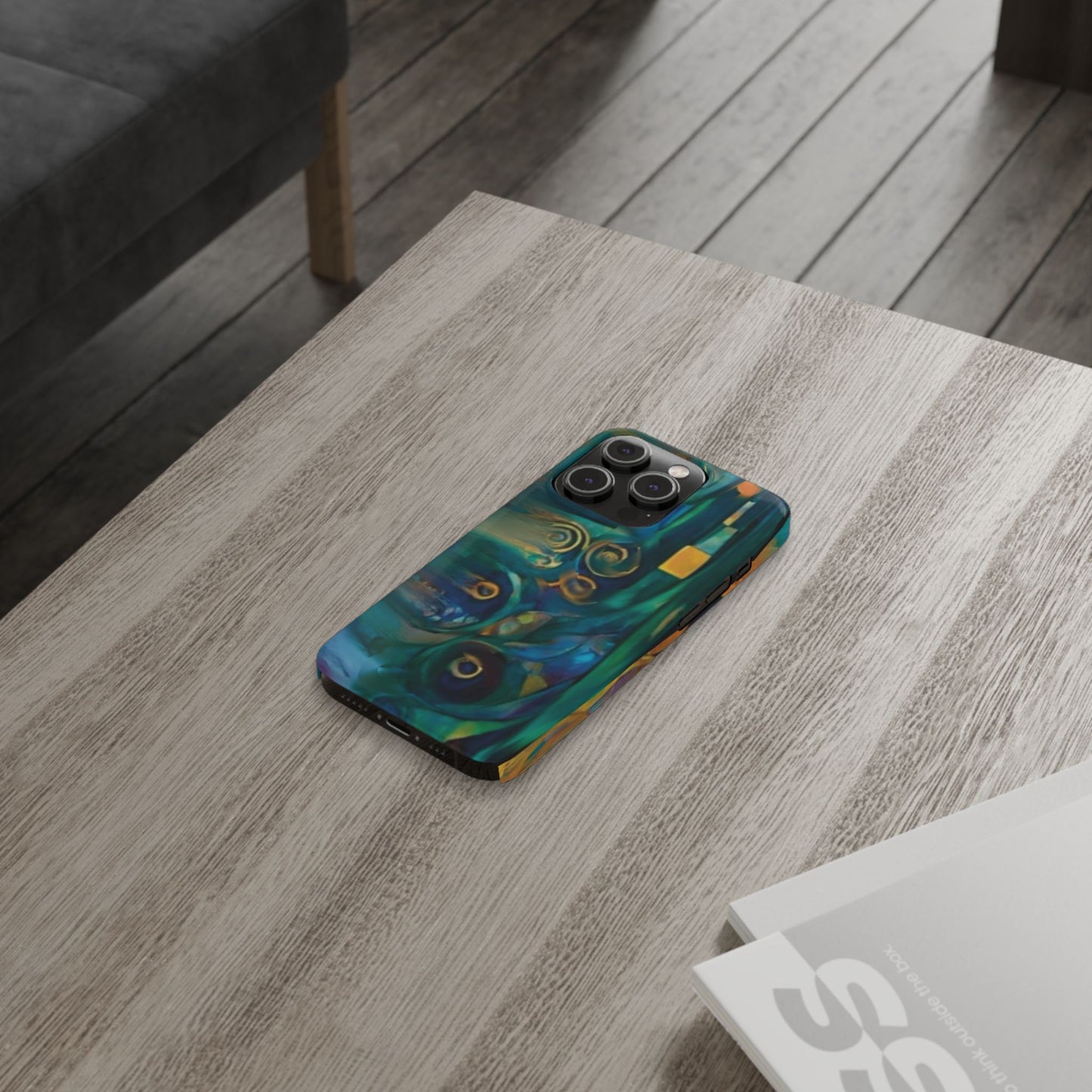' Modern Art Slim Phone Case -LOVE I-