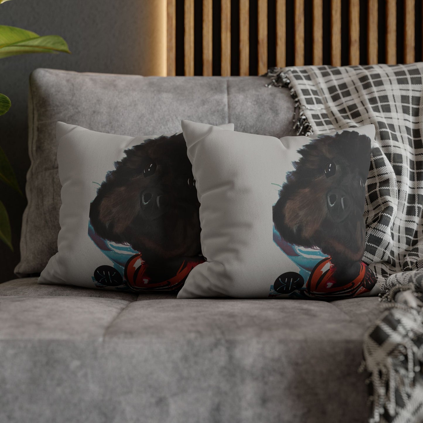 COAL Pillowcase - Modern Art Portrait Watercolour Design