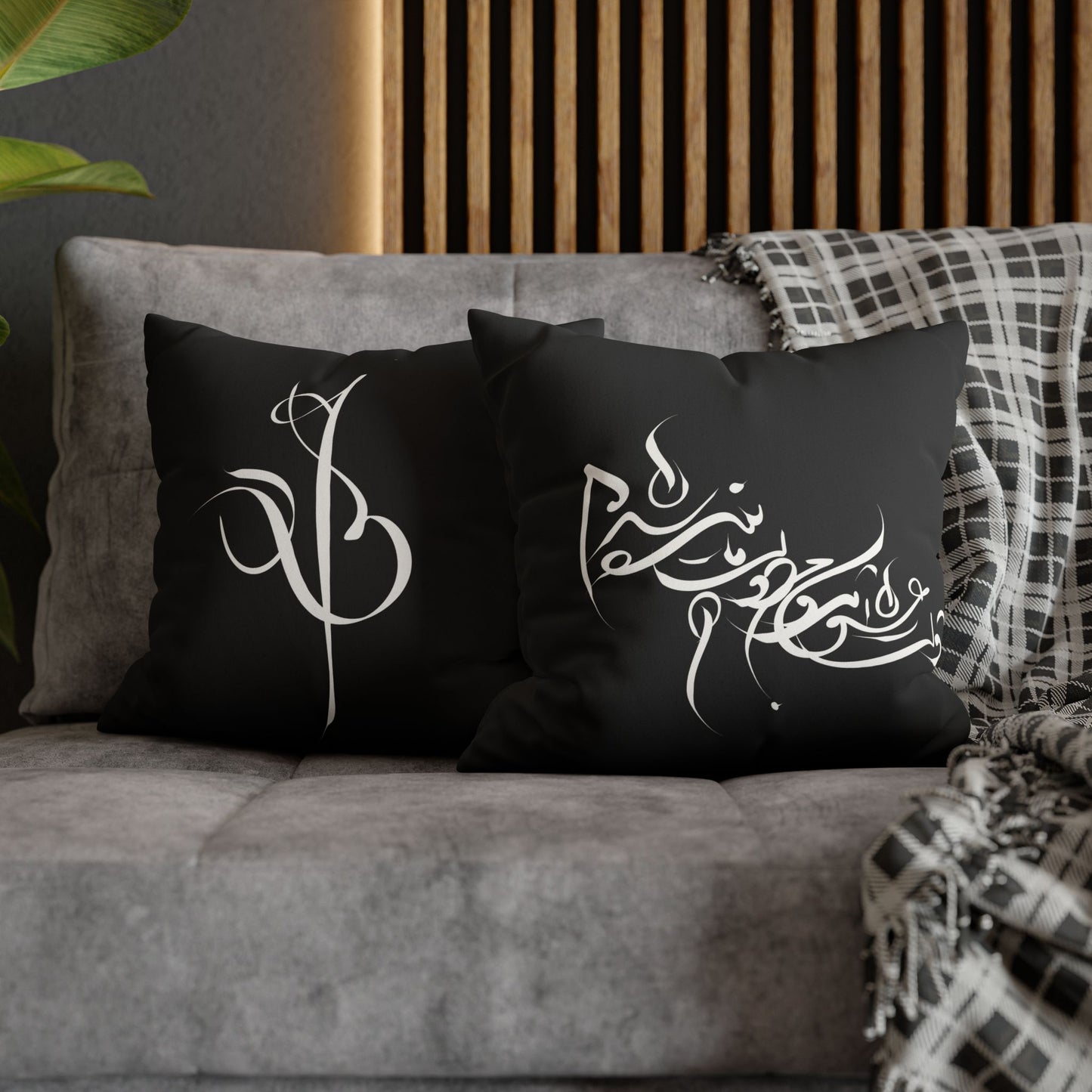 Modern Calligraphy Faux Suede Pillowcase - Home Design