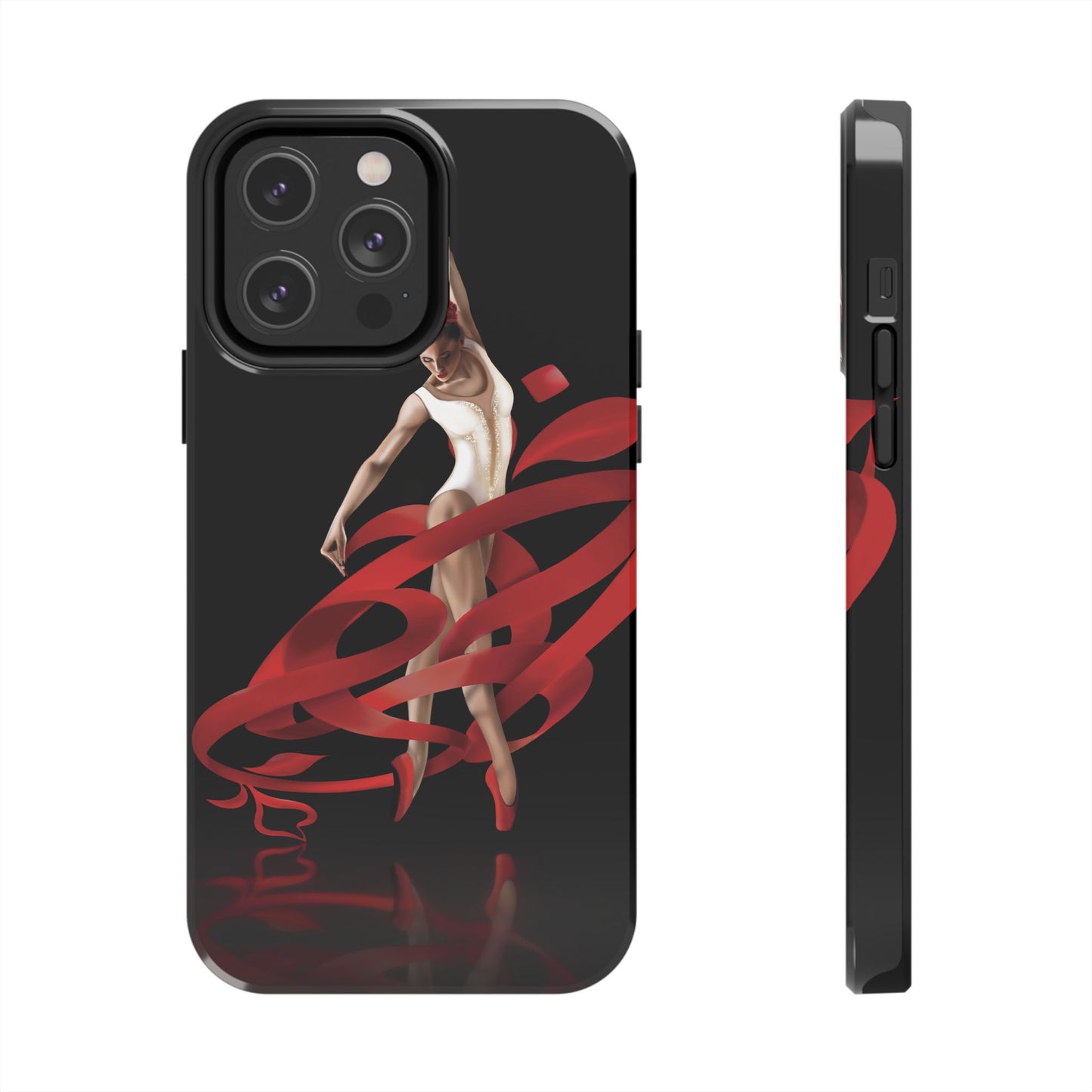 Phone Case Persian Calligraphy Rose Ribbon Ballerina