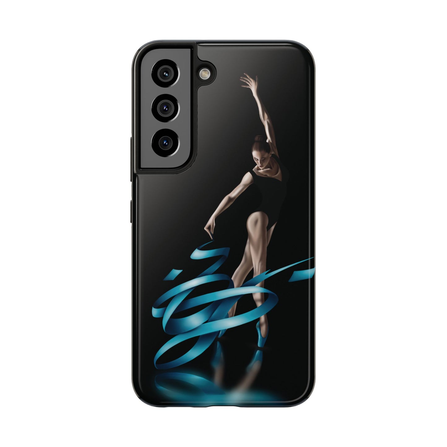 Phone Case Ballerina with Blue Ribbon Persian Calligraphy Design