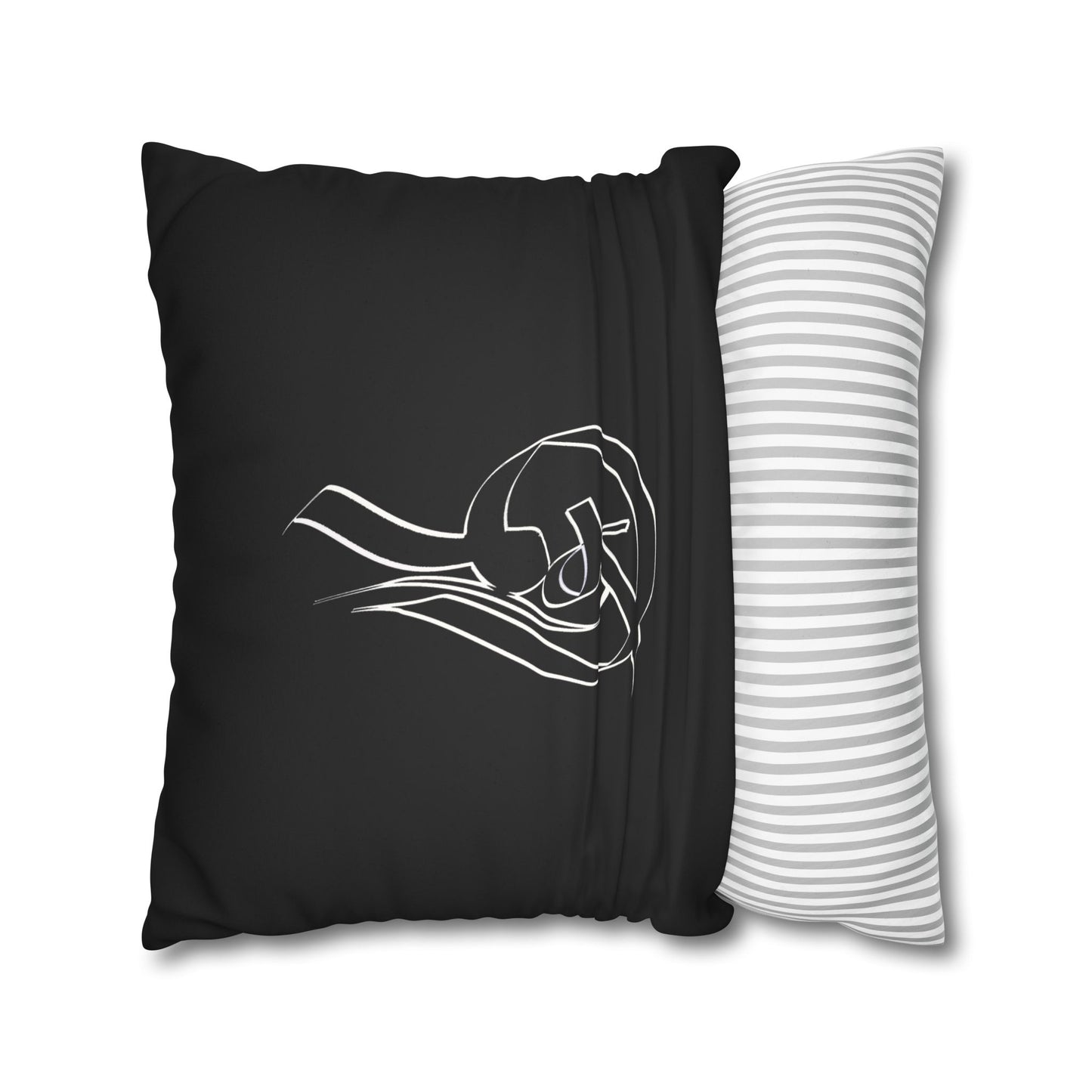 Modern Calligraphy Faux Suede Pillowcase - Home Design