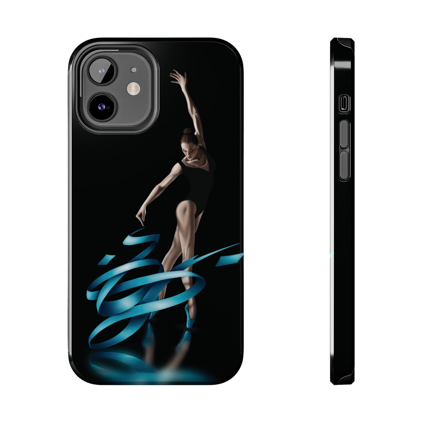 Phone Case Ballerina with Blue Ribbon Persian Calligraphy Design