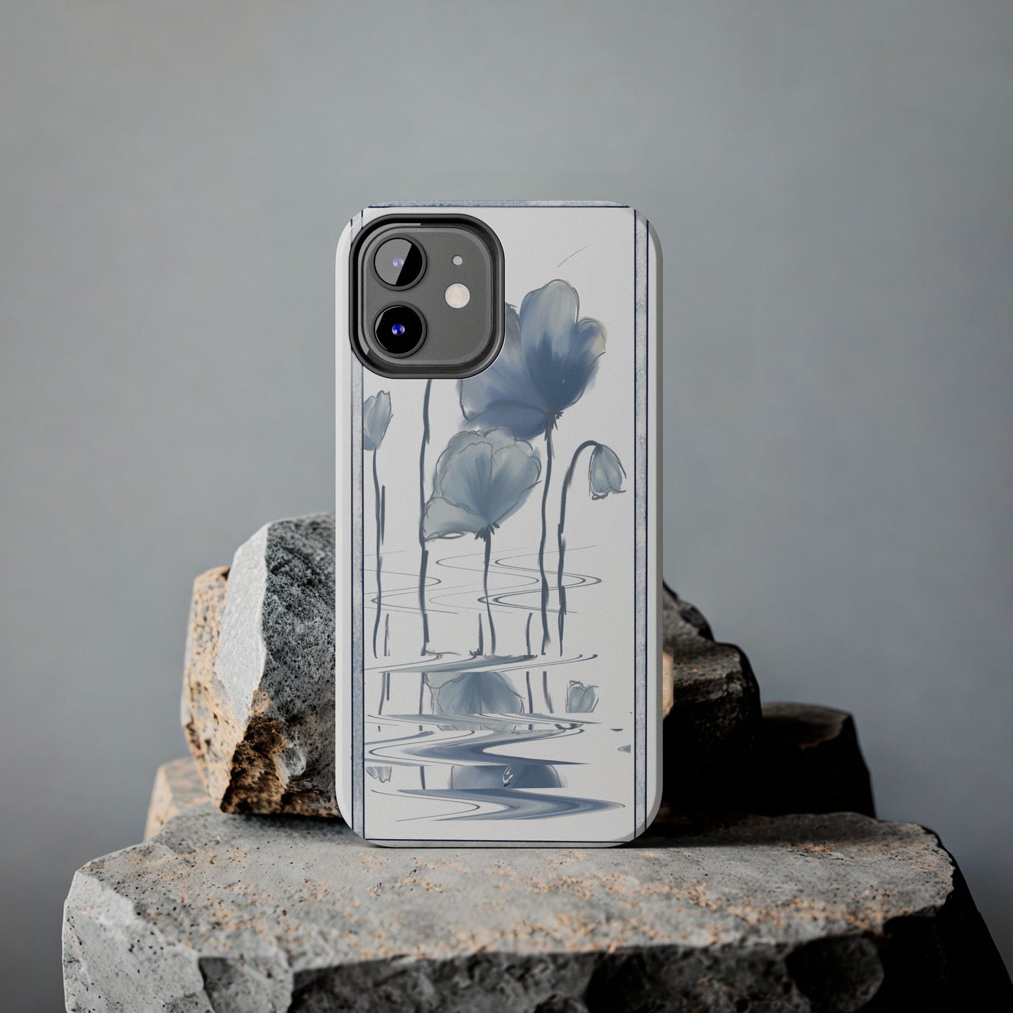 Floral Tough Phone Case - Watercolour Blue Flora Collection