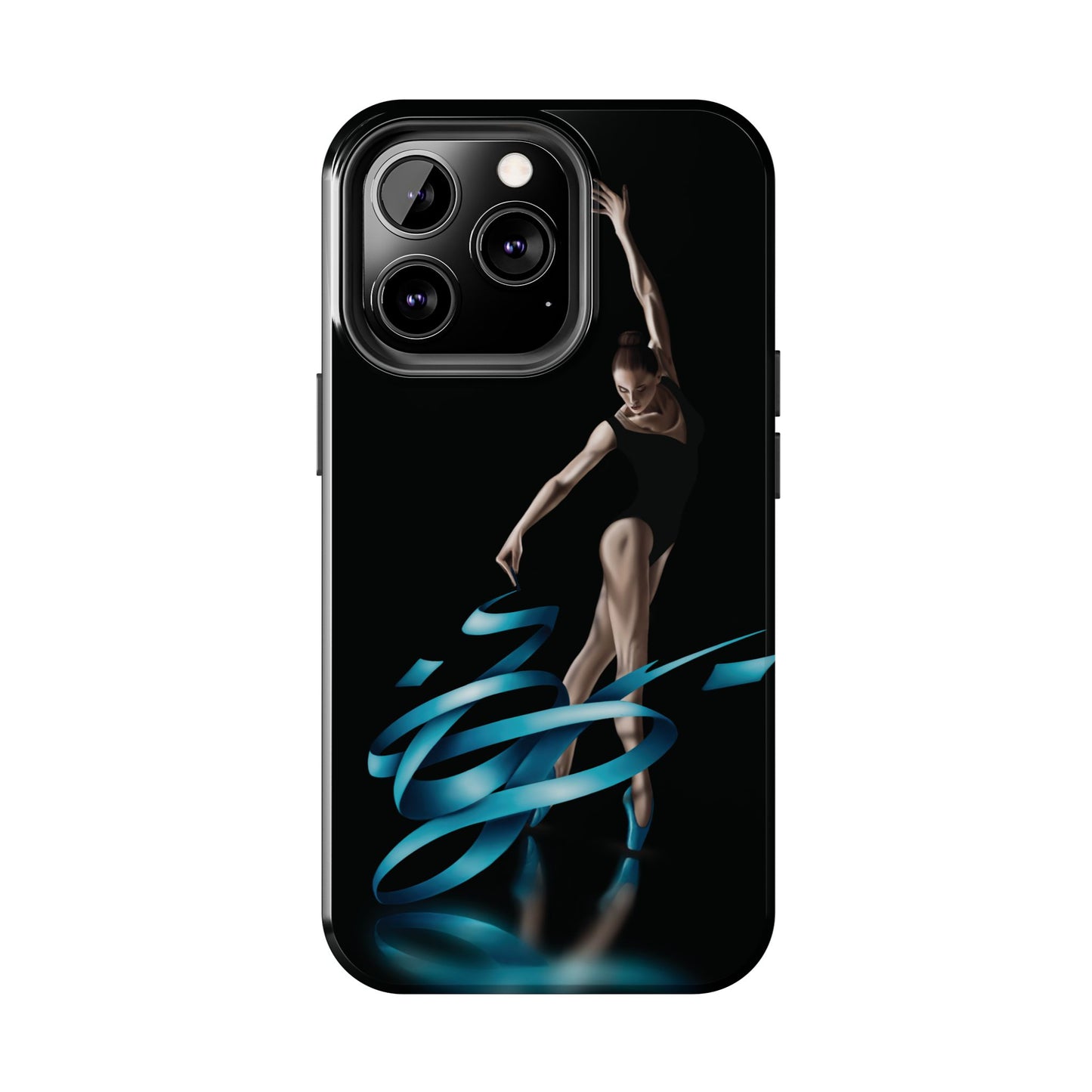 Phone Case Ballerina with Blue Ribbon Persian Calligraphy Design